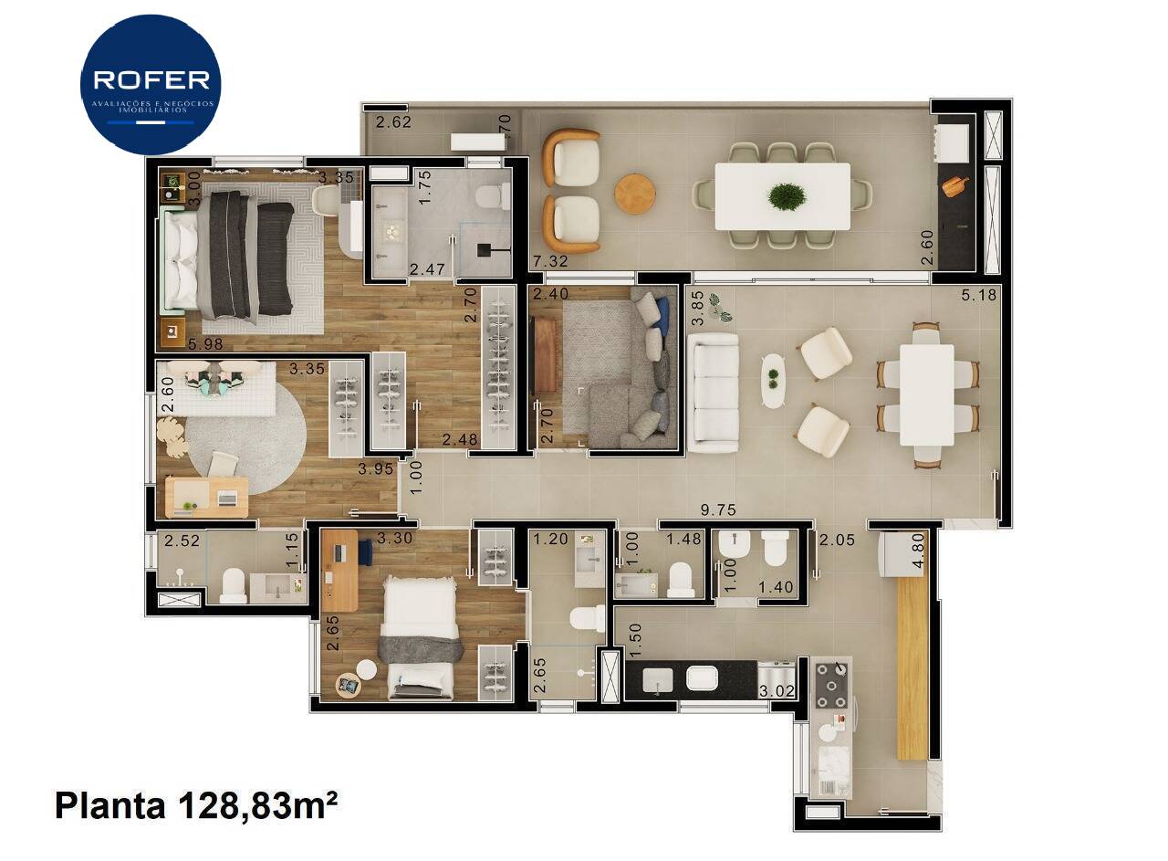 Apartamento à venda com 3 quartos, 128m² - Foto 42