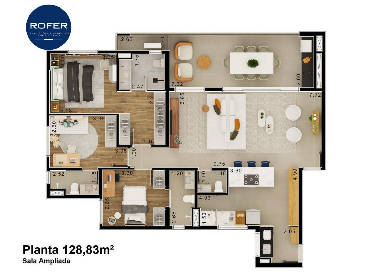 Apartamento à venda com 3 quartos, 128m² - Foto 41