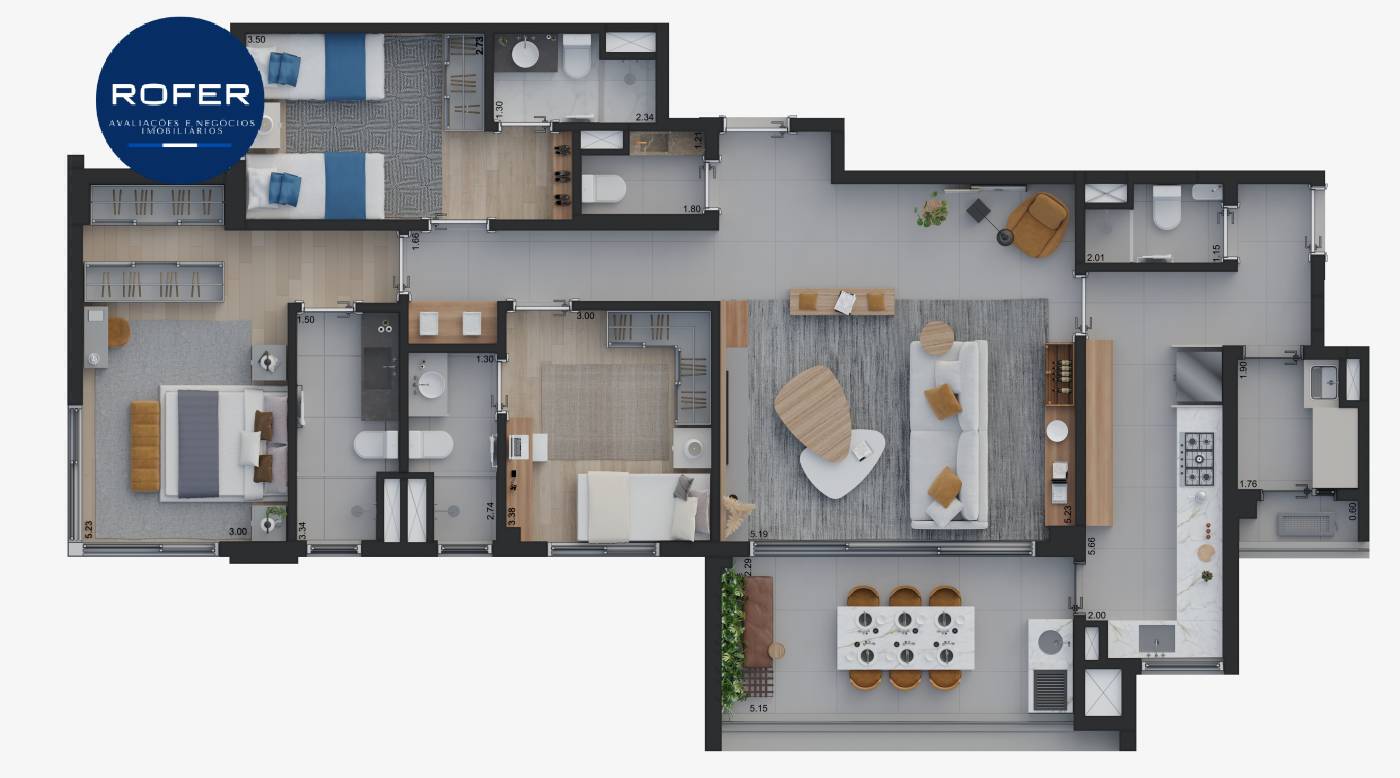 Apartamento à venda com 3 quartos, 140m² - Foto 24