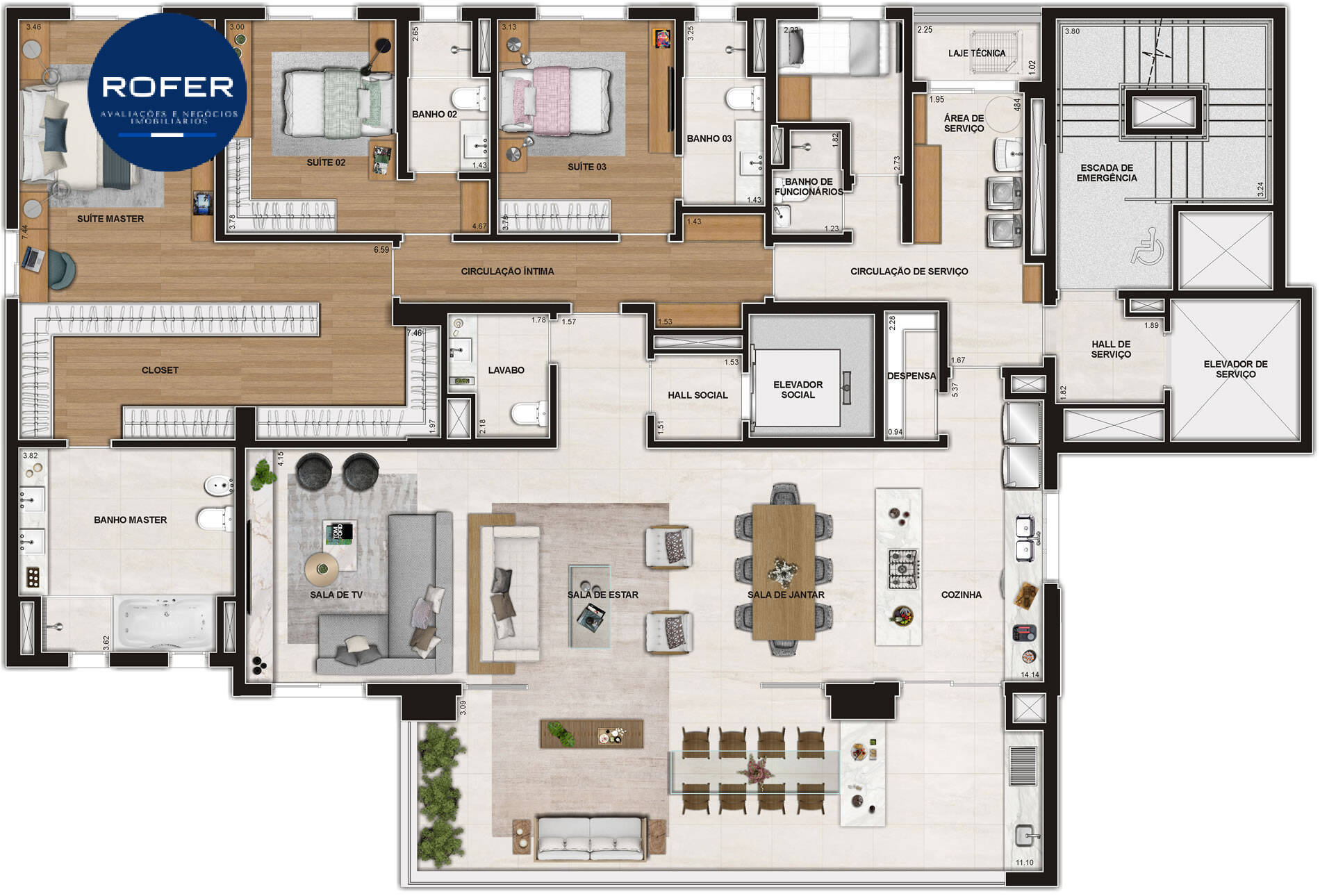 Apartamento à venda com 4 quartos, 256m² - Foto 11