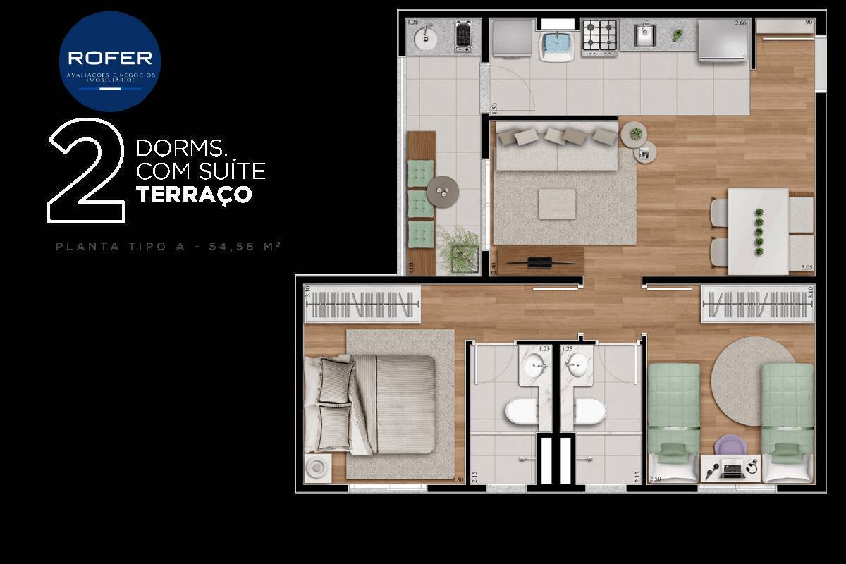 Apartamento à venda com 2 quartos, 54m² - Foto 32